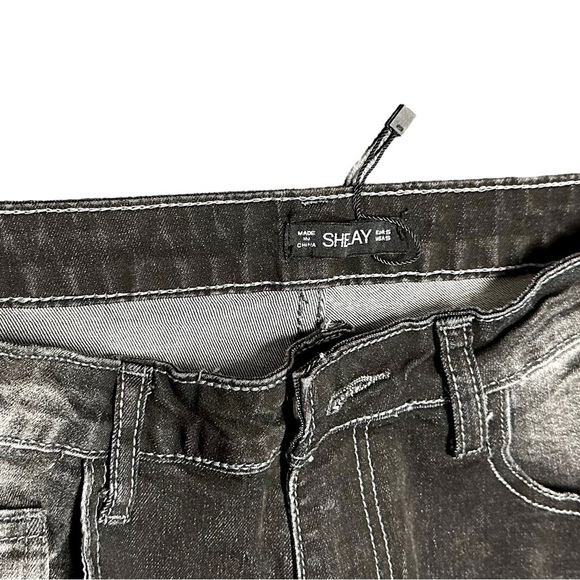 SHEILAY l, distressed, leopard, print, skinny jeans, size 3,28,waist, 28 length - Picture 2 of 3